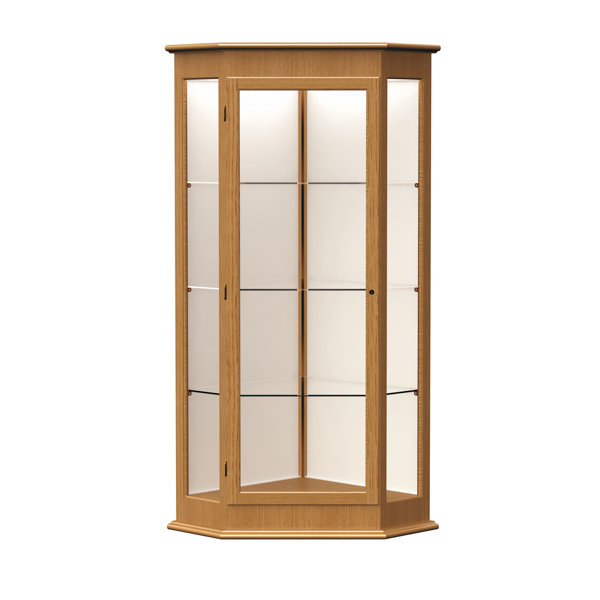 Waddell Varsity Series Corner Display Case with 1 Hinged Door Wayfair